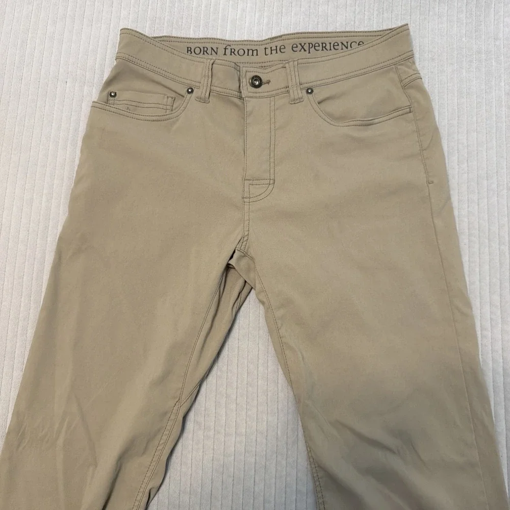 Mens Prana Brion Pant II Mens 31x32 Beige Hiking Trail Stretch Chino 1969771